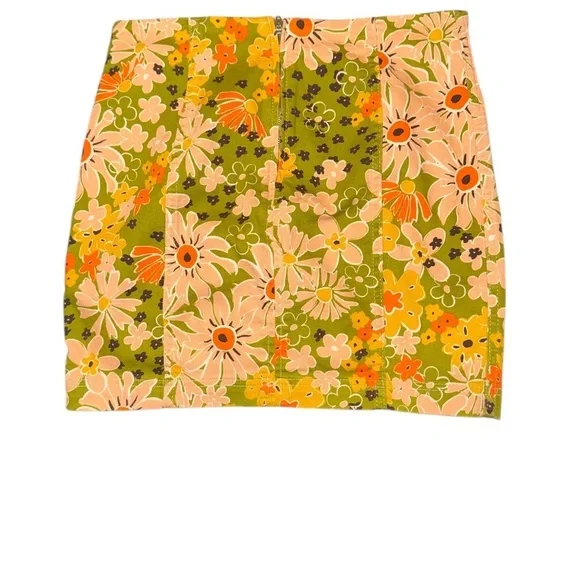 Free People Floral Mini Skirt - Picture 6 of 8
